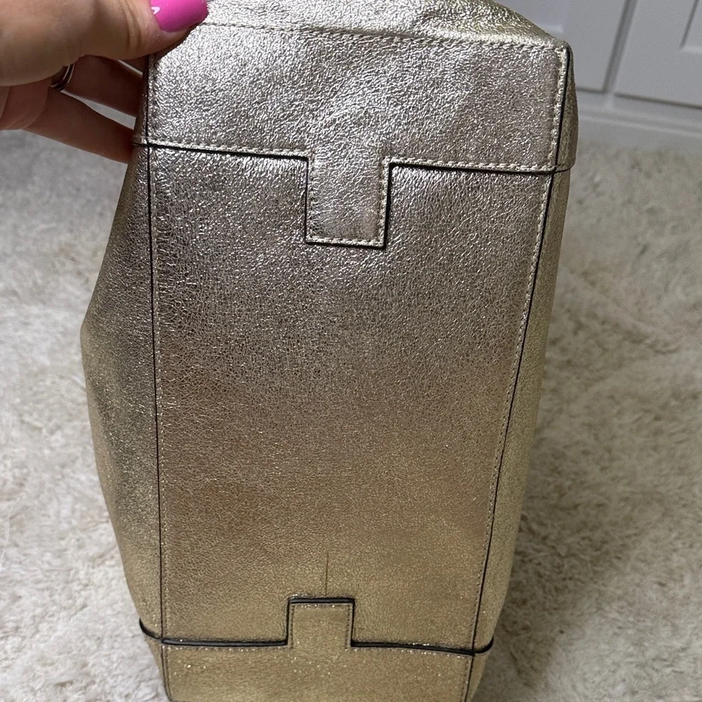 Like New Tory Burch Gold Kira Top Handle Satchel